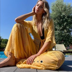 ASOS front tie maxi beach kimono